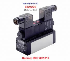 Van điện từ khí nén 5/2 Airtac ESV220 + đế van ESV202M