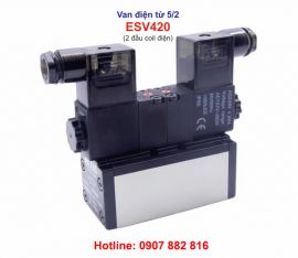 Van điện từ khí nén 5/2 Airtac ESV420 + đế van ESV402M