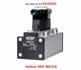 Van điện từ khí nén 5/3 Airtac ESV630C + đế van ESV603M